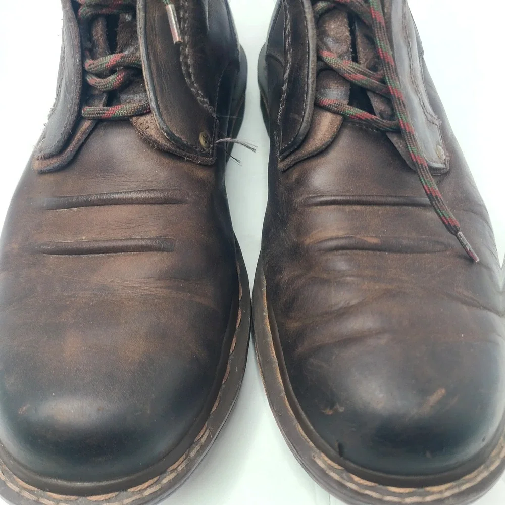 Dr. Martens 11539 Brown Leather Combat Boots Y2K Grunge Workwear US 11 00s